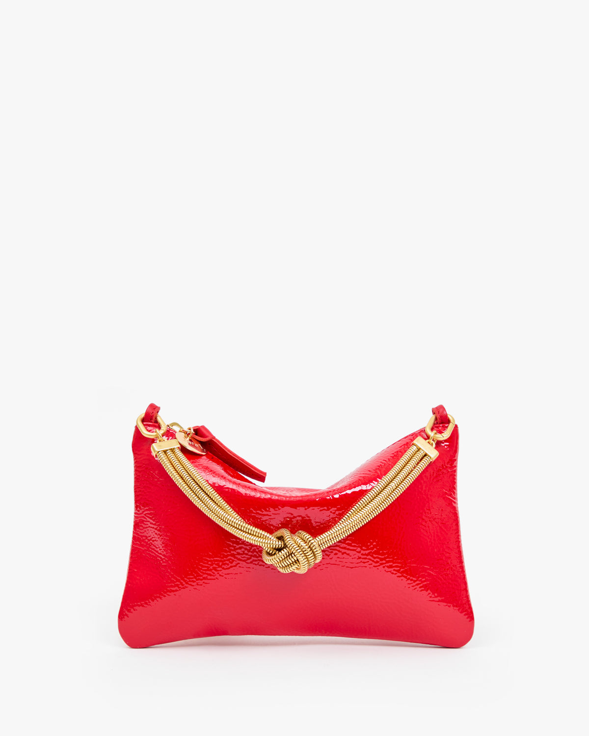 Top Handle Knotted Chain on Wallet Clutch