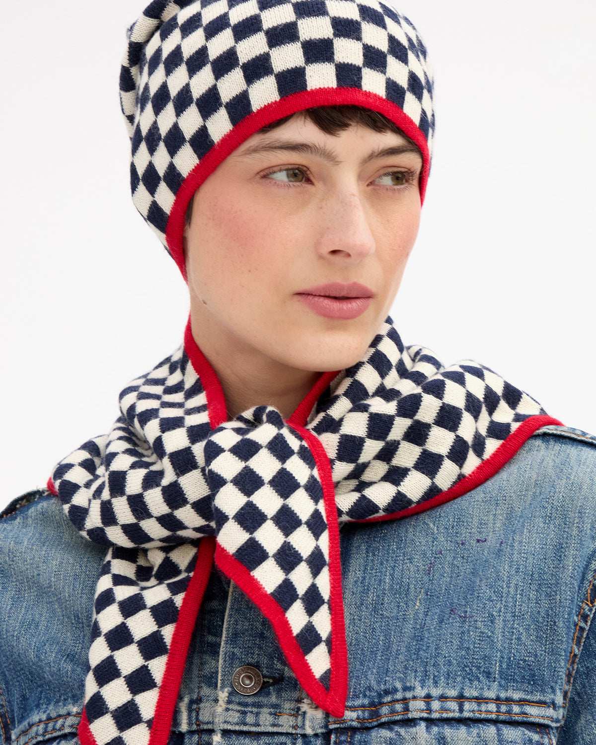 Triangle Scarf with Beanie