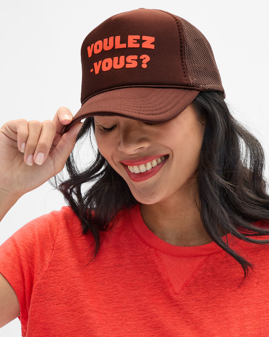 Trucker Hat on Sandra