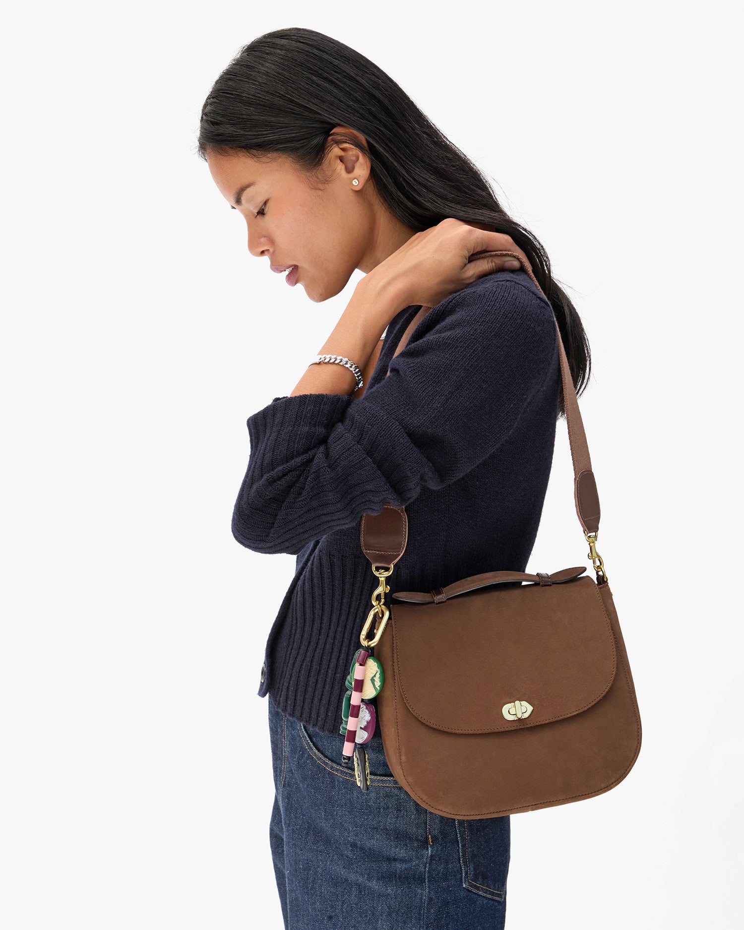 Shoulder Strap on Turnlock Louis w Top Handle