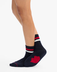 Varsity Cashmere Crew Socks lips