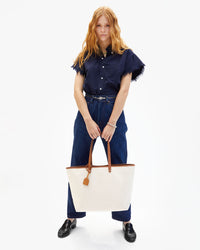 Haley holding Volie Tote