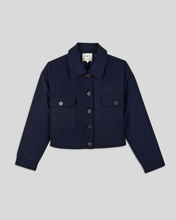 Navy Wool Coat
