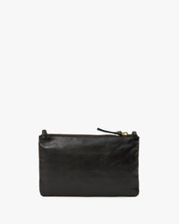back view of the black with silver studs Wallet Clutch with Tabs