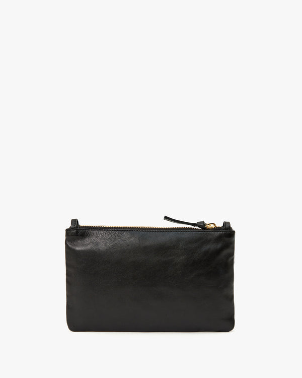back view of the black with silver studs Wallet Clutch with Tabs