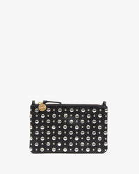 black with silver studs Wallet Clutch with Tabs