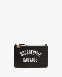Black Bourgeoisie Sauvage Wallet Clutch with Tabs