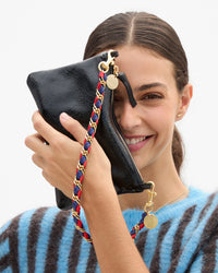 Marie holding Wallet Clutch w Tabs