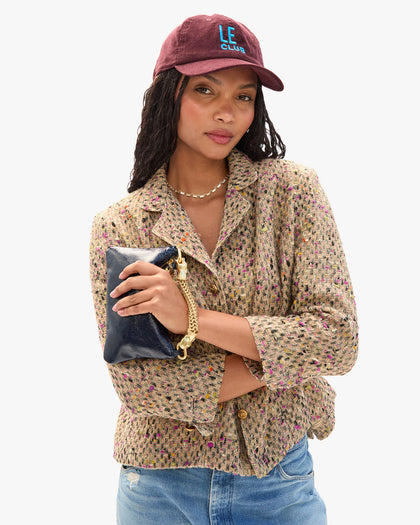 Model holding Wallet Clutch