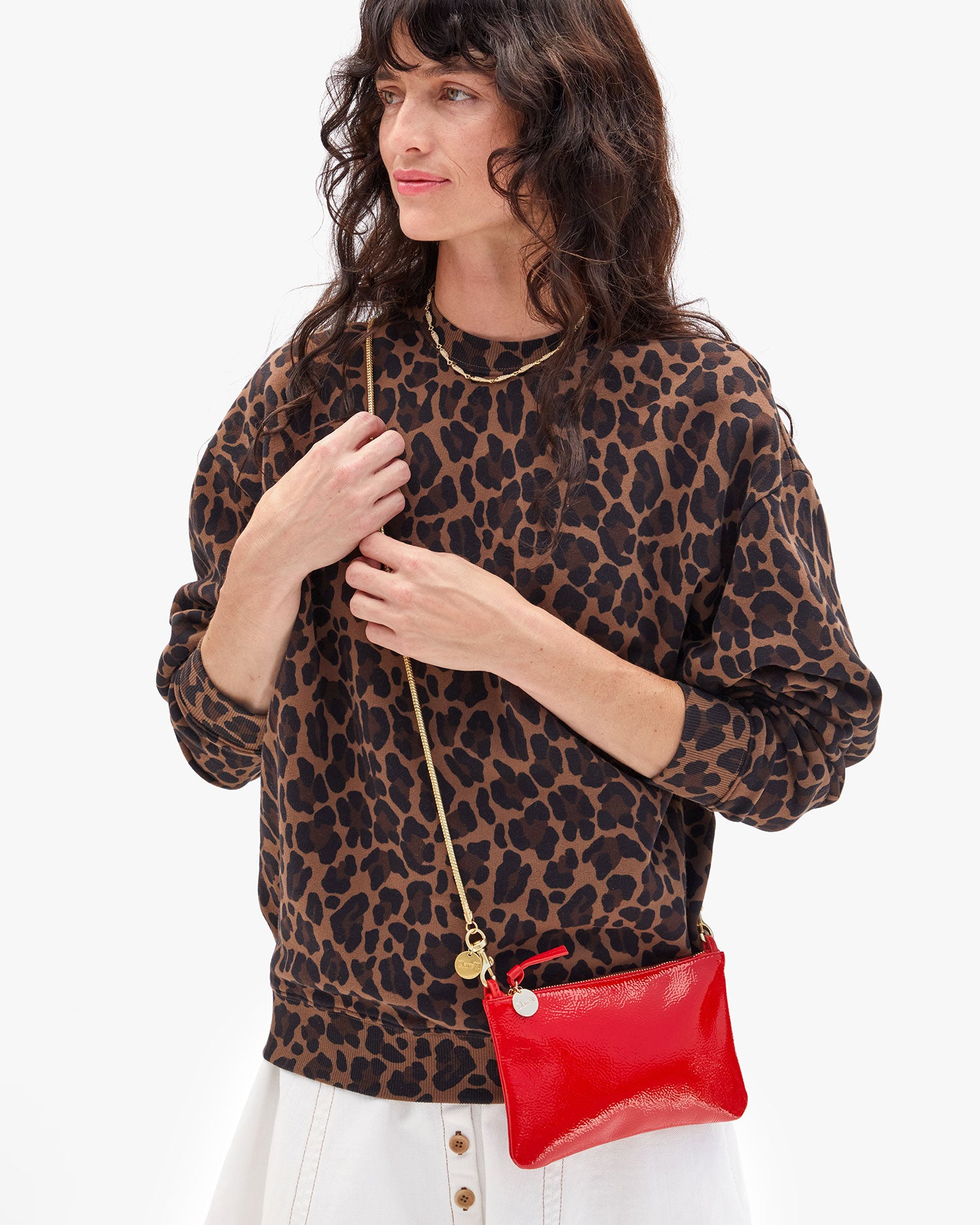 Wallet Clutch w Tabs with Crossbody Strap