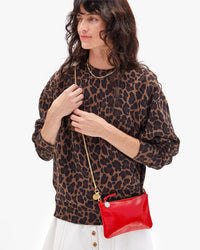 Wallet Clutch w Tabs with Crossbody Strap
