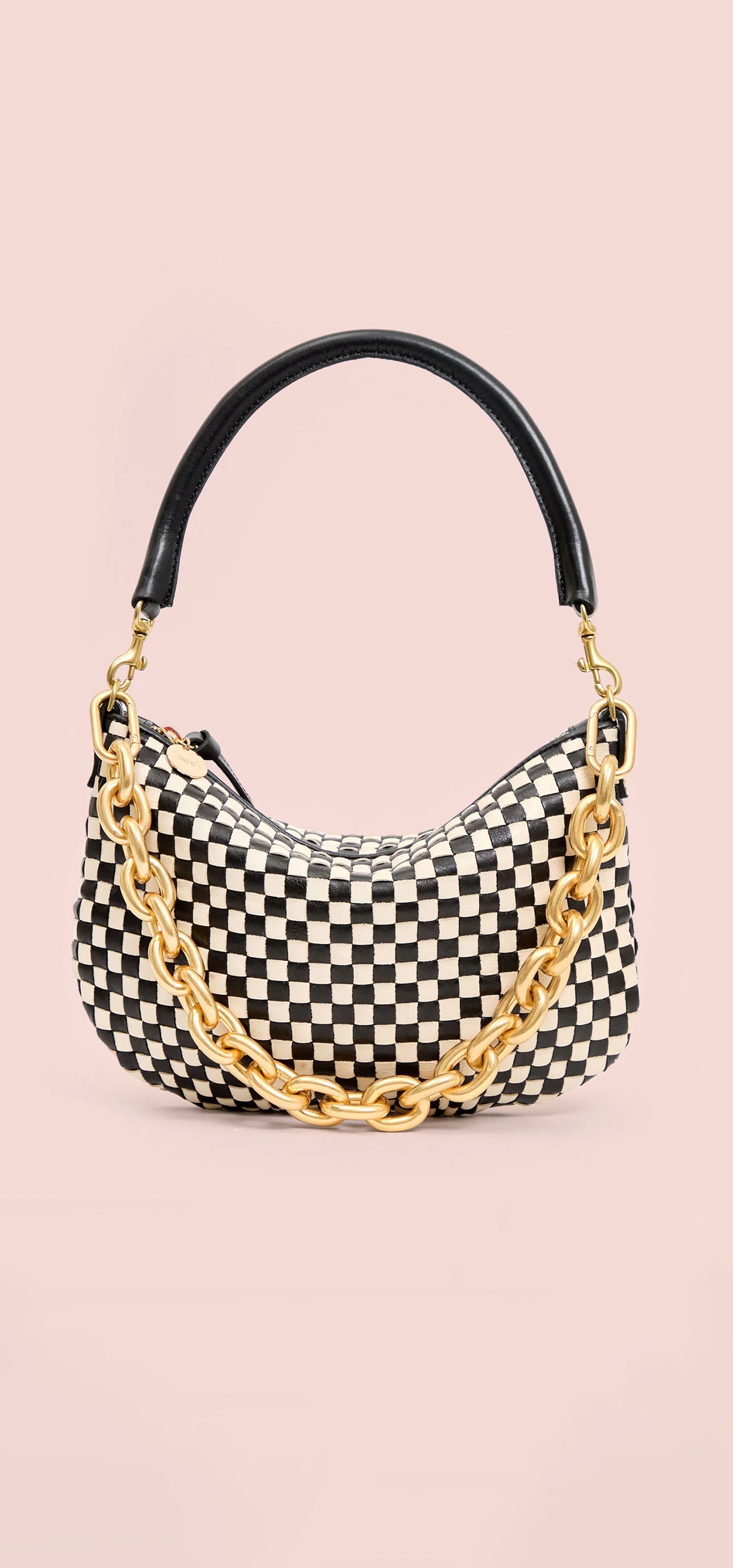 Black and Cream Petit Moyen with Vintage Gold Shortie Strap.