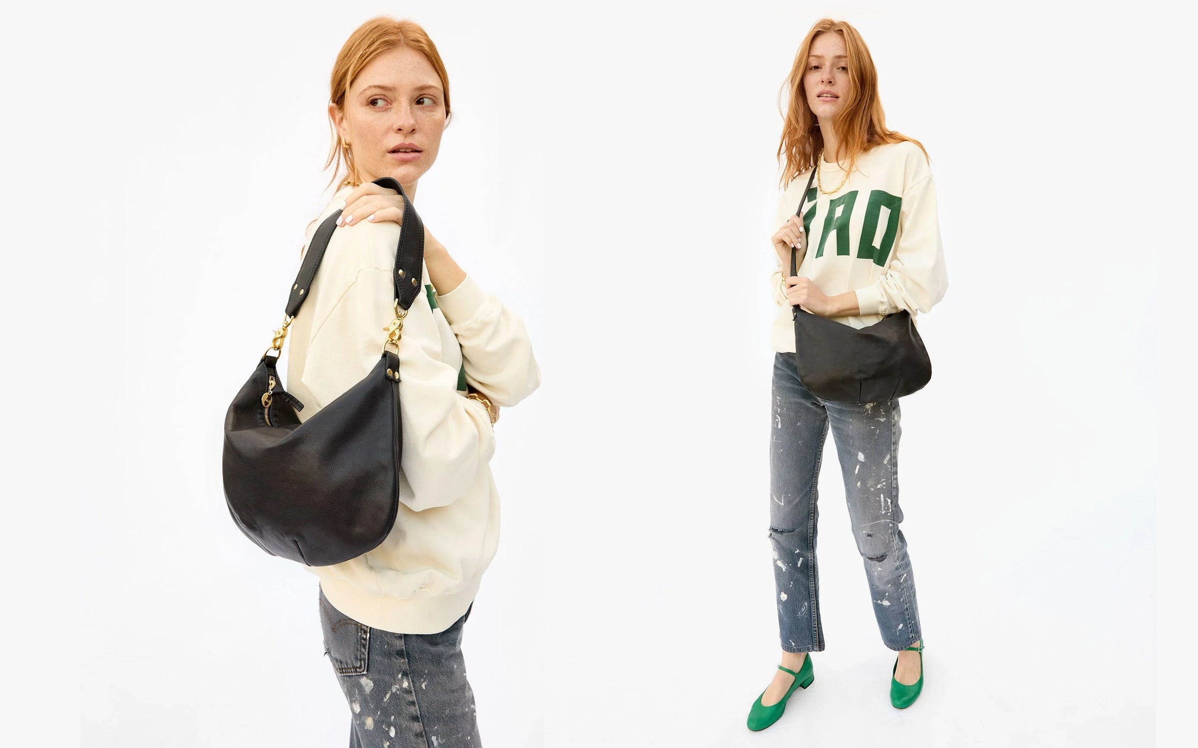 Model carrying the Black Moyen Messenger. 