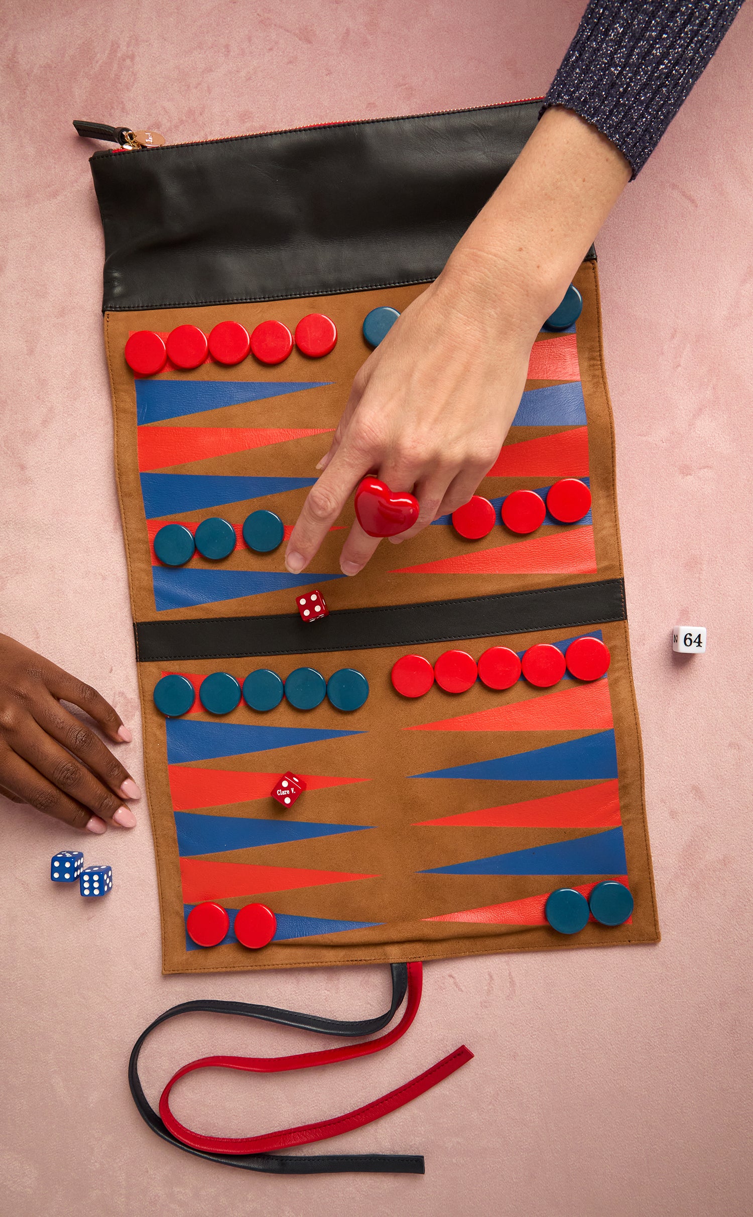 People playing Backgammon. 