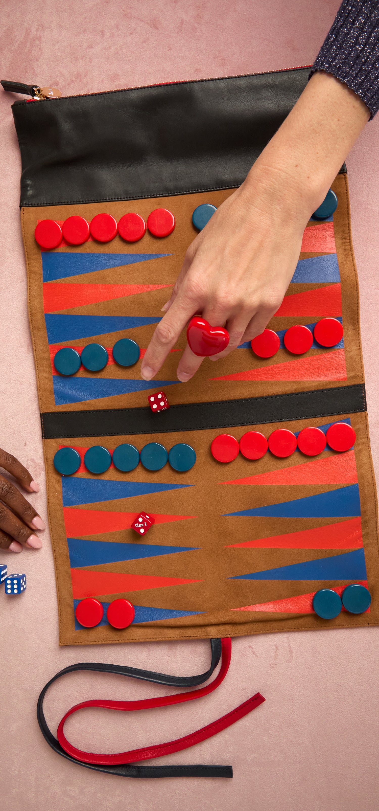 People playing Backgammon. 