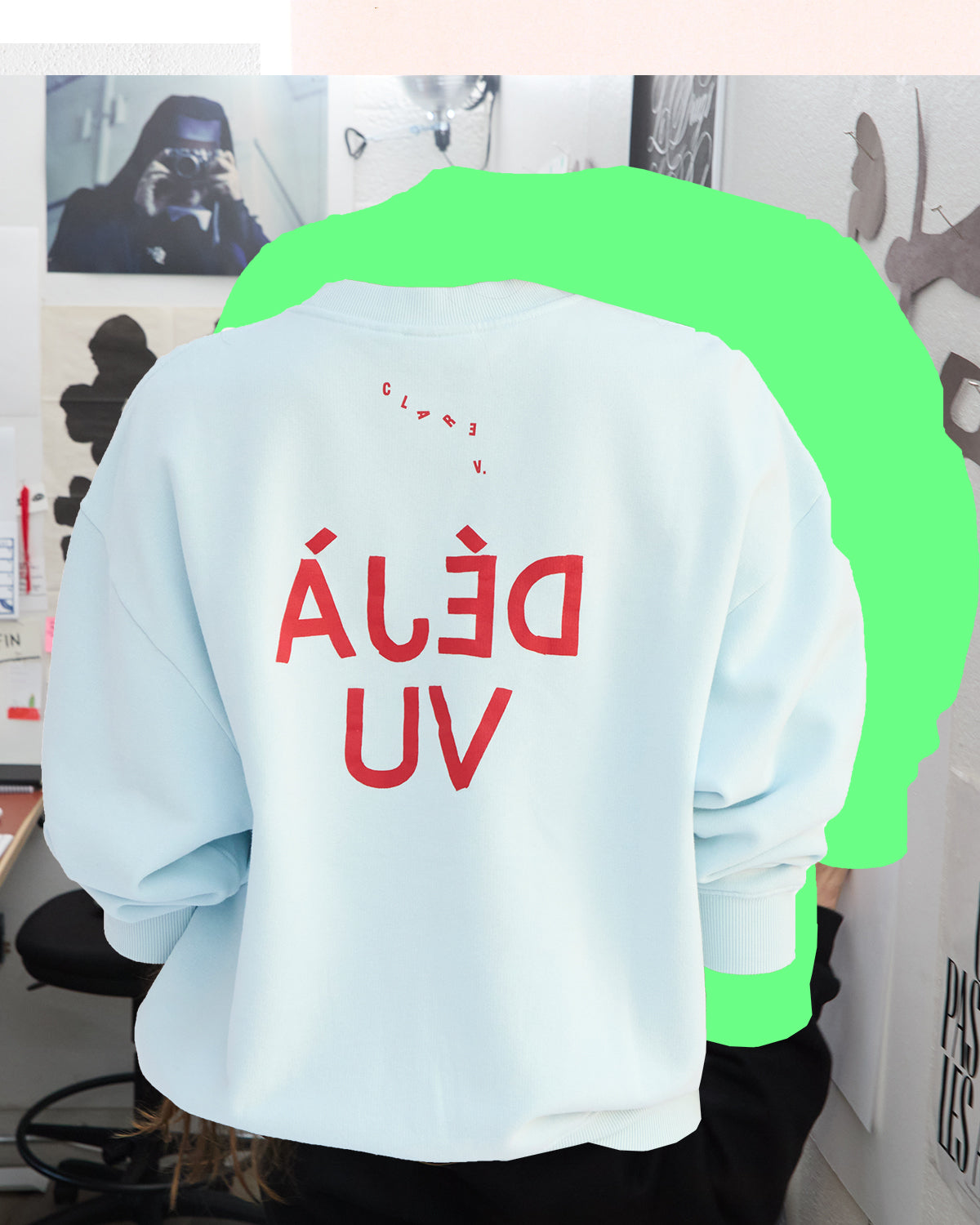 Sky Blue Déjà Vu Oversized Sweatshirt.