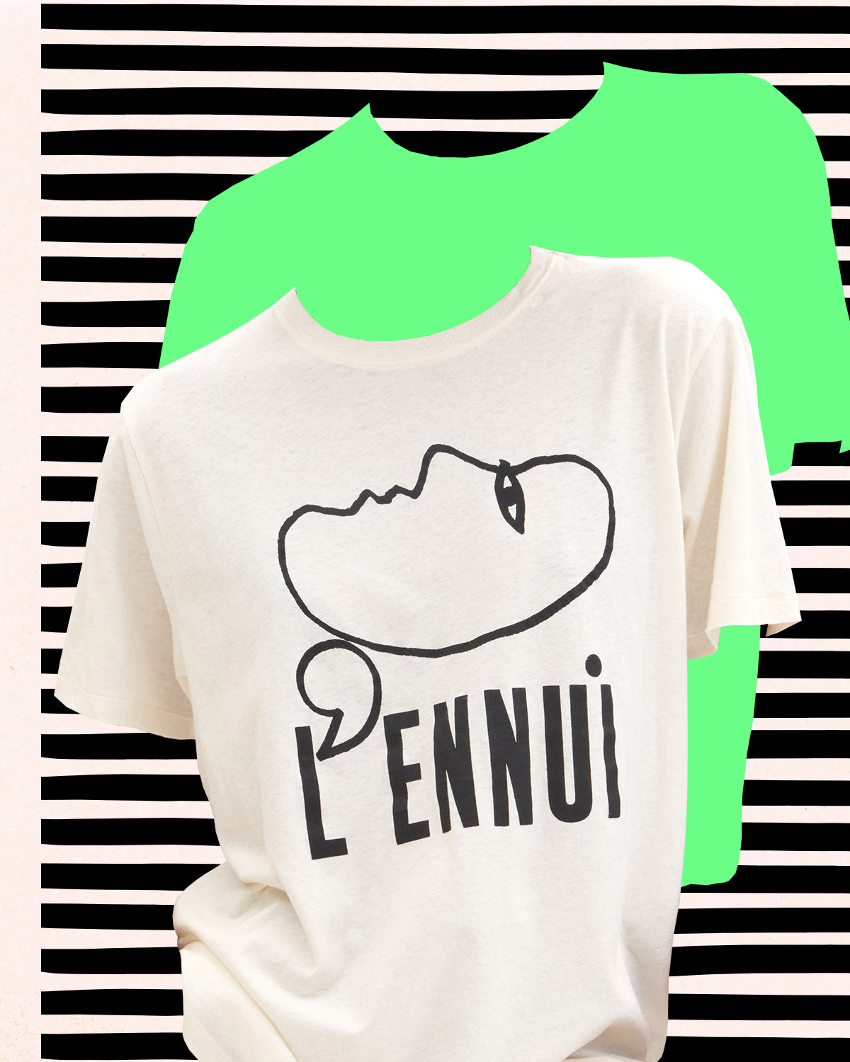 Cream with Black L'Ennui Original Tee.