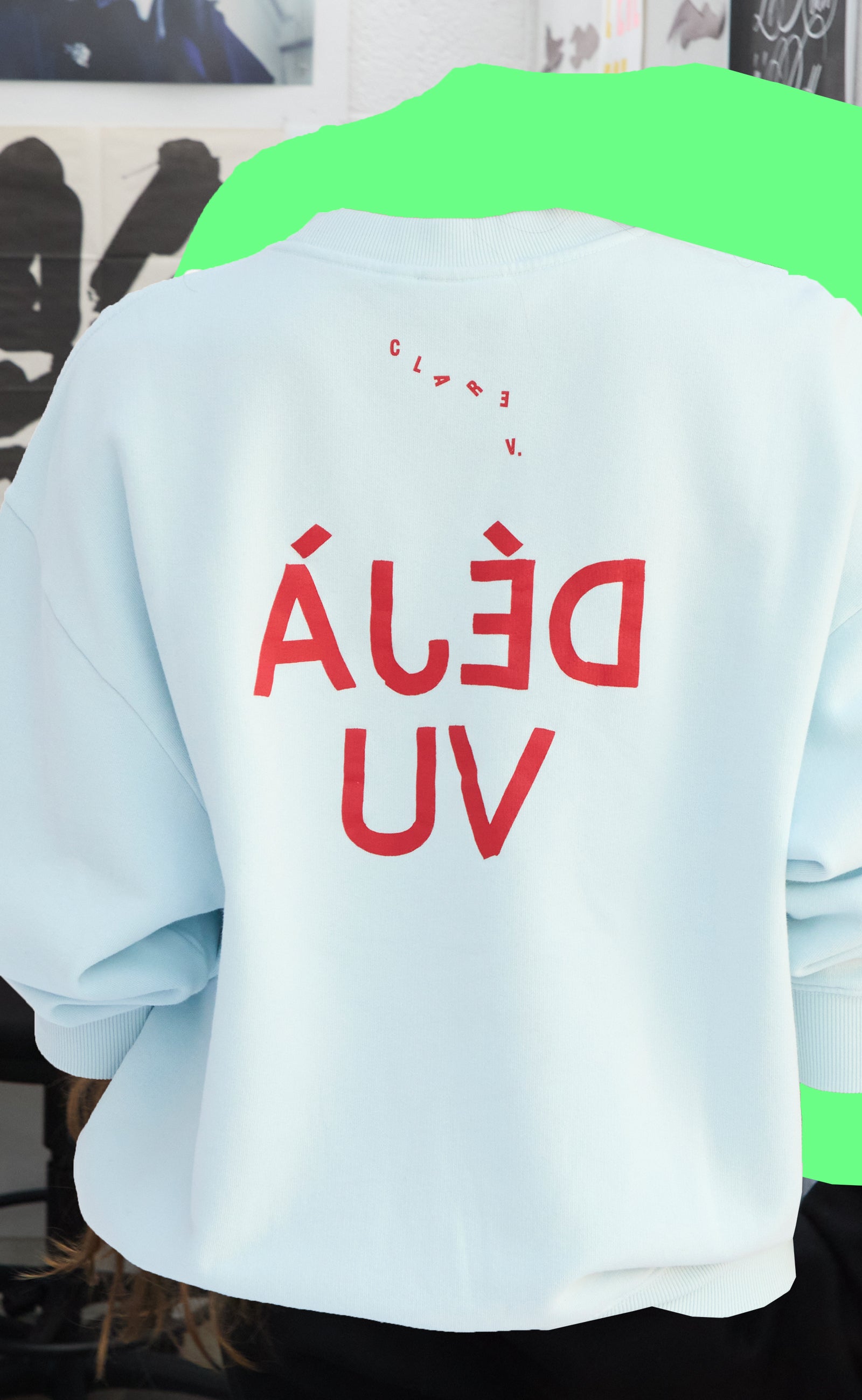 Sky Blue Déjà Vu Oversized Sweatshirt.