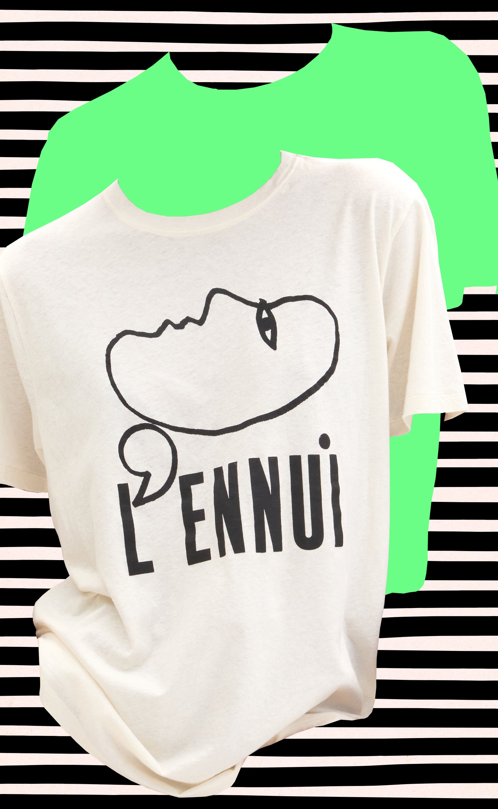 Cream with Black L'Ennui Original Tee.