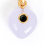 Inset Stone Heart Charm