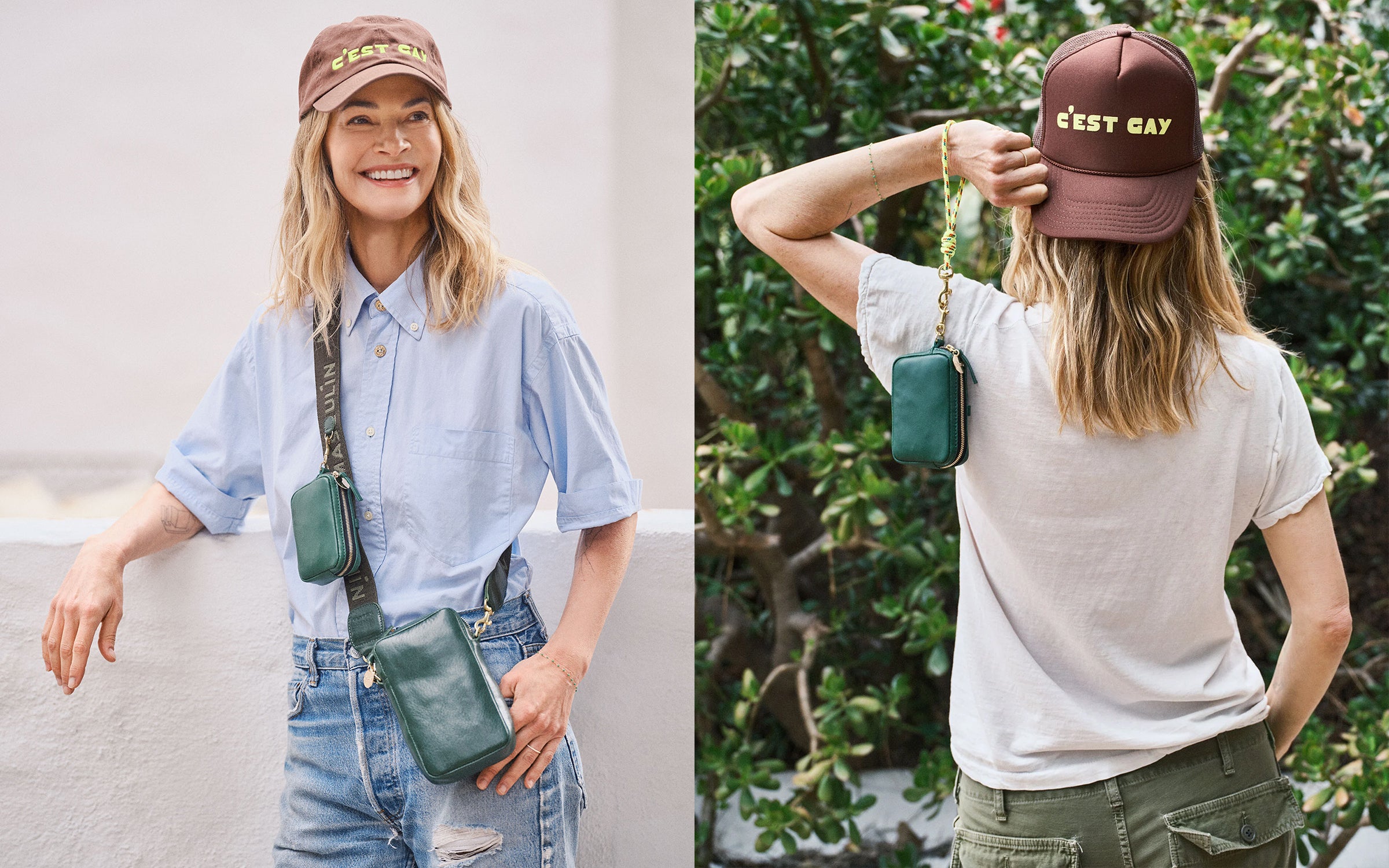 Leisha Hailey wearing pieces from her collaboration. 