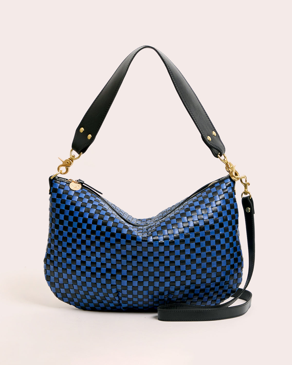 Black and Cobalt Checkered Moyen Messenger.