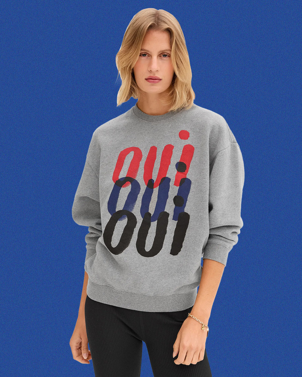 Model wearing the Oui Oversized Sweatshirt.