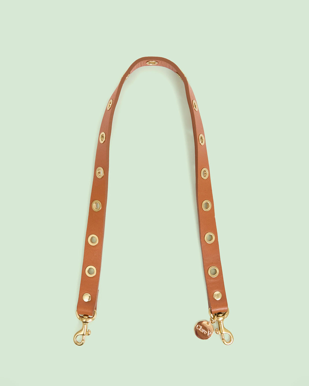 Cuoio with Grommets Shoulder Strap.