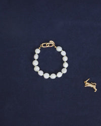 Freshwater Pearl Bracelet with 11 Clare V. Charms Added One By One