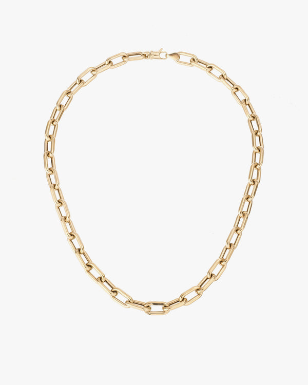 7mm Italian Chain Link Necklace