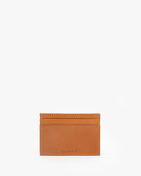 Back Flat of the Cuoio with stripes Adam's Card Case