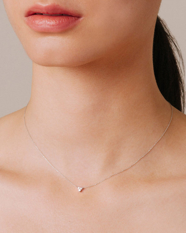 Adina Reyter Diamond Cluster Necklace on Model