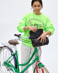 Miwa Opening the Black Bari w/ Bike Strap on the CV x Linus Bike