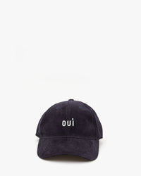 front image of the Navy Corduroy Baseball Hat 