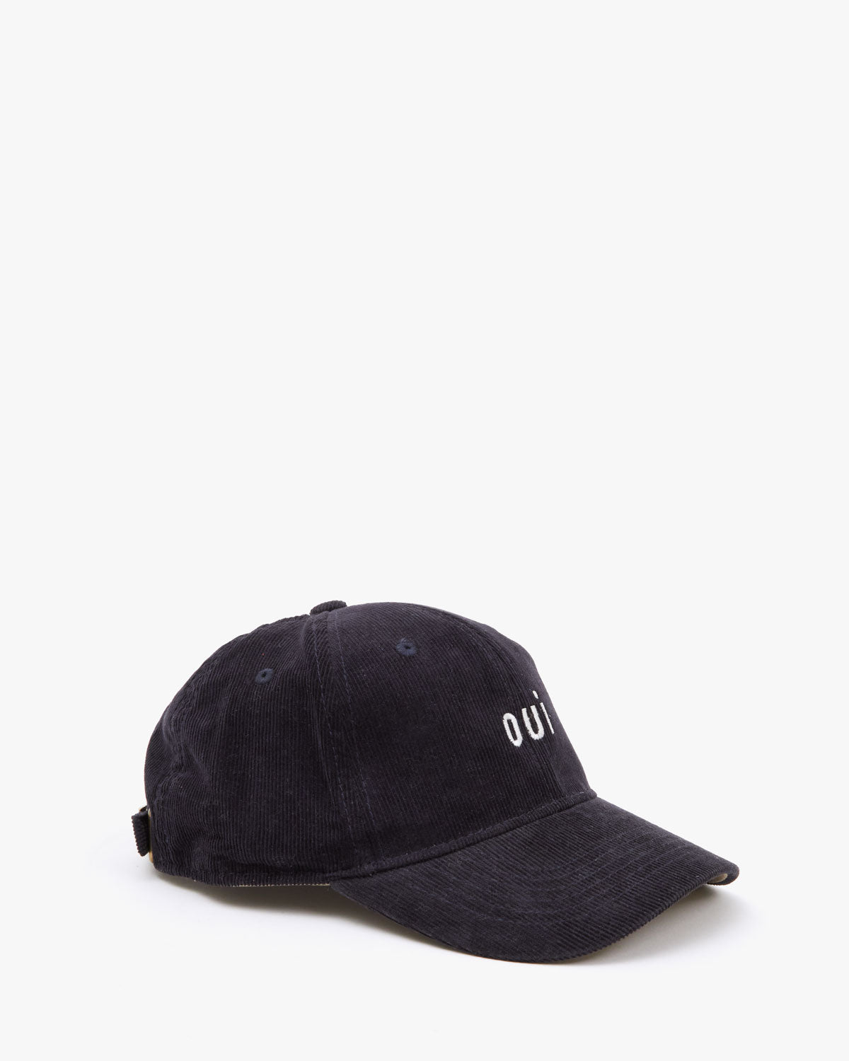 side image of the Navy Corduroy Baseball Hat 