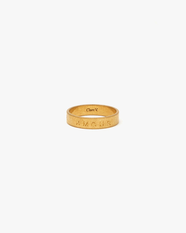 Vintage Gold Amour Bijoux de Mot Ring