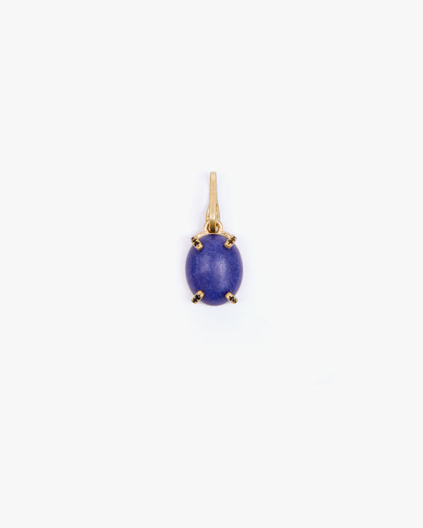 Lapis & Poppy Cabochon Charm