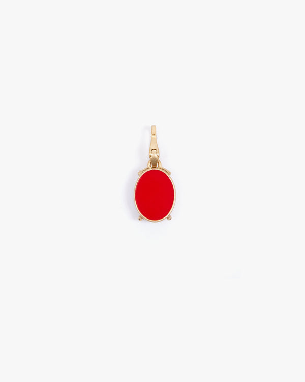 Back Flat of the Lapis & Poppy Cabochon Charm