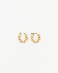 Vintage Gold Chain Huggie Earrings