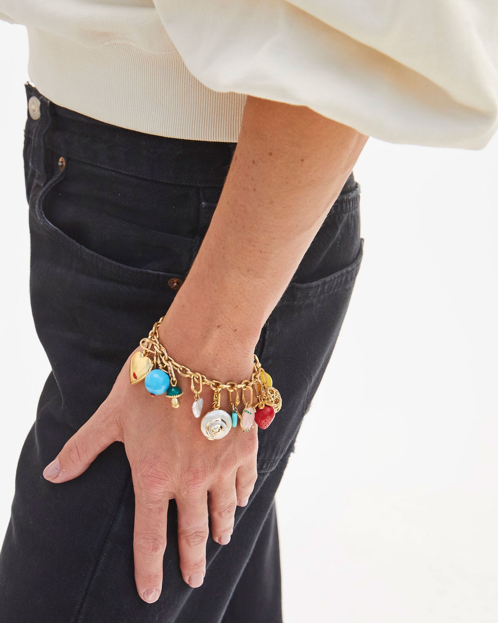 charm bracelet gold