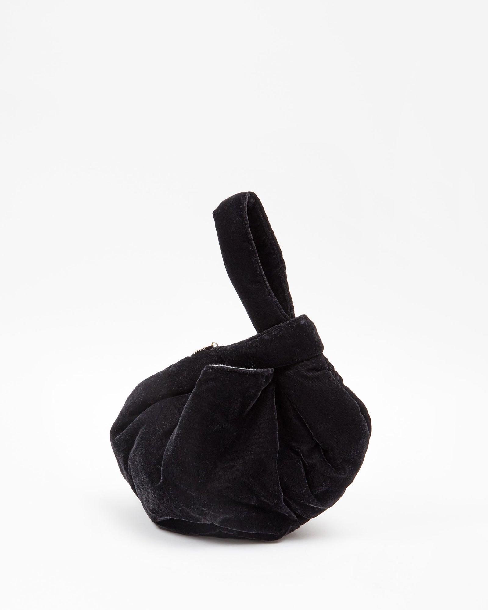 Clare V Gosee Clutch In Black Velvet Leather