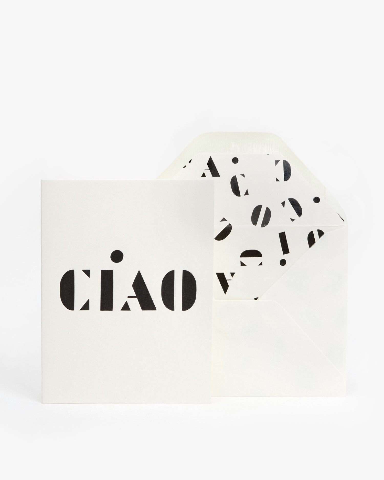 Sugarpaper x CV Ciao Card with its envelope