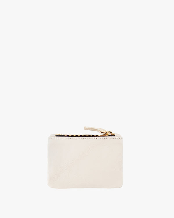 Cream with Eyes Coin Clutch - Back