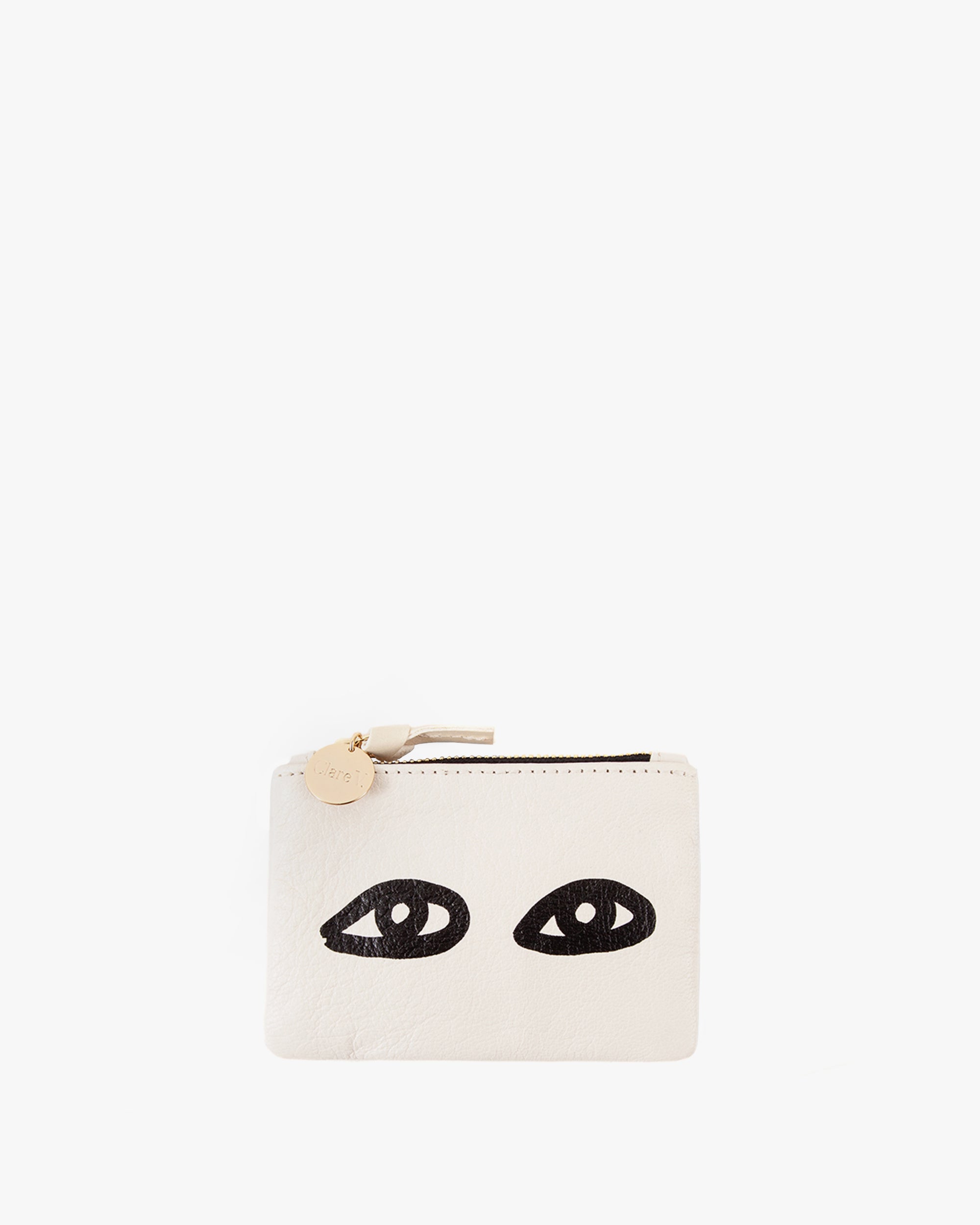 Clare V. Coin Clutch Cream with Eyes