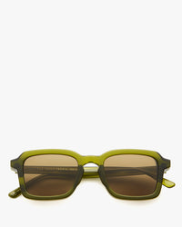 Crap Eyewear Heavy Tropix Sunglasses in Olive with the Arms Folded