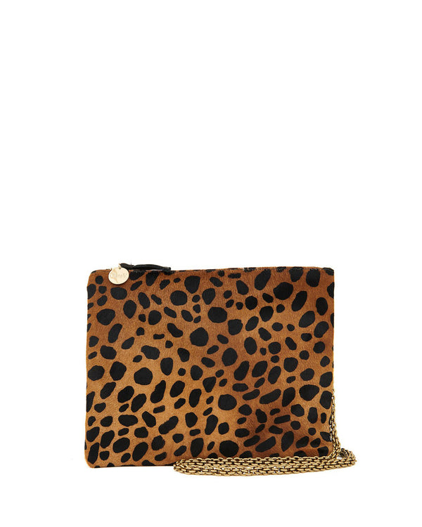 Brass Thick Chain Crossbody Strap  on Leopard Sac Bretelle