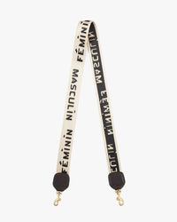 Cream with Black Masculin Féminin Nylon Webbing Strap