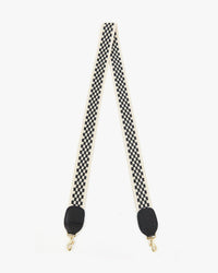 Black and Cream Checker Crossbody Strap