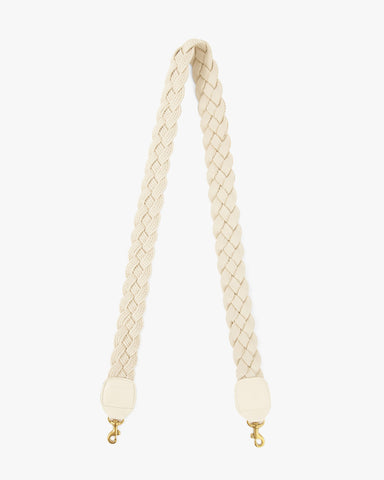 Cream Braided Rope Crossbody Strap