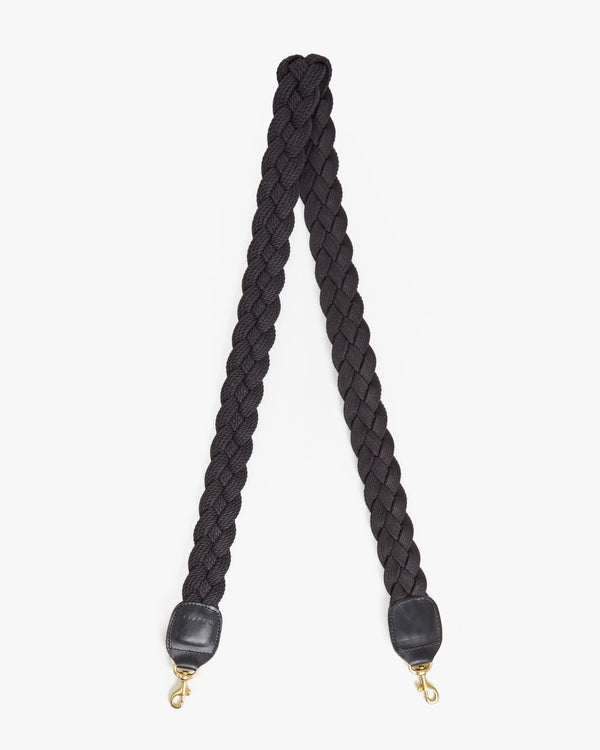 Black Braided Rope Crossbody Strap